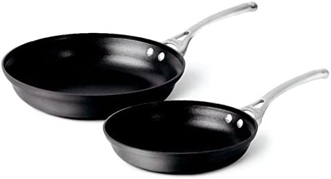 Calphalon 2 Piece Contemporary Frying Pan Set, Nonstick, Black