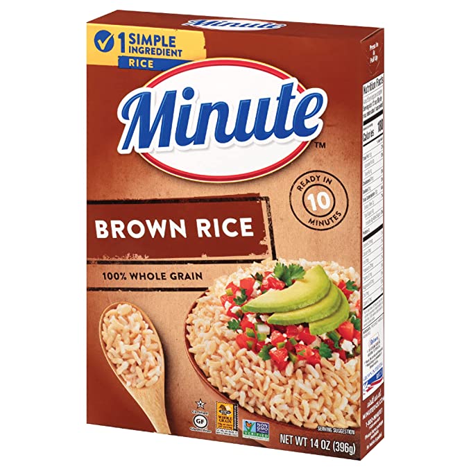 Minute Brown Rice, Instant Brown Rice for Quick Meals, 14-Ounce Box