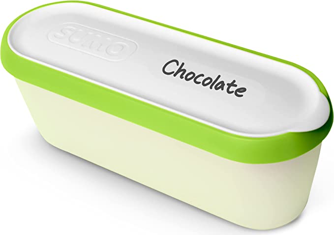 SUMO Ice Cream Containers for Homemade Ice Cream, 1.5 Quart, Reusable Freezer Storage (Green)