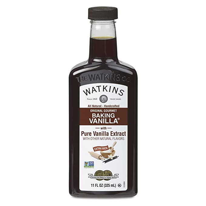 Watkins All Natural Original Gourmet Baking Vanilla, with Pure Vanilla Extract, 11 ounces Bottle, 1 Count (Packaging May Vary)