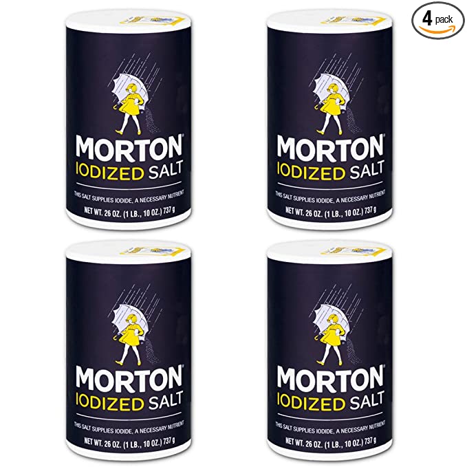 Morton Iodized Salt, 26 oz, Pack of 4