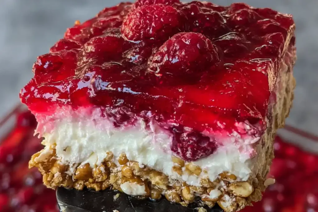 Weight Watchers Raspberry Pretzel Salad